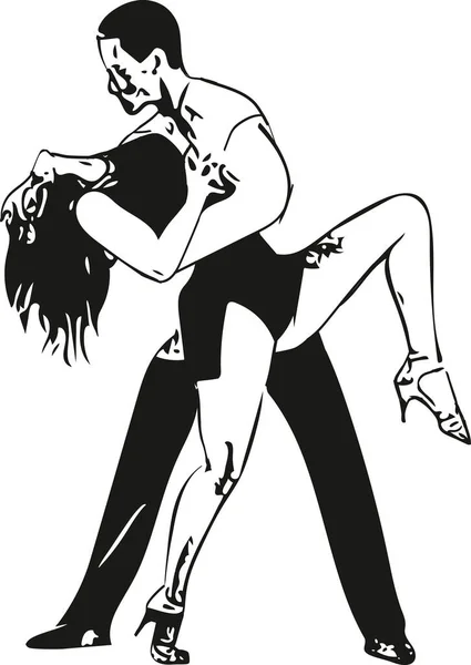 Анотація Ілюстрація Latino Танцювальна Пара — стоковий вектор