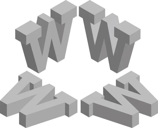 Isometryczna Litera Szablon Tworzenia Logo Emblematów Monogramów Czarno Białym Symbol — Wektor stockowy
