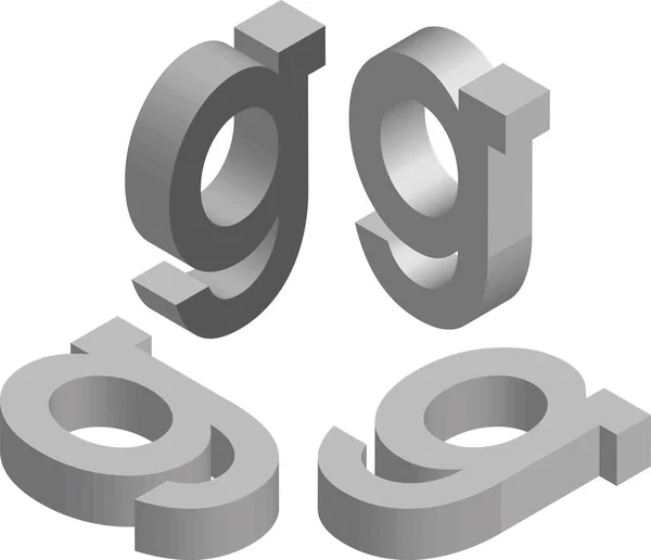 Carta Isométrica Modelo Para Criação Logotipos Emblemas Monogramas Preto Branco —  Vetores de Stock