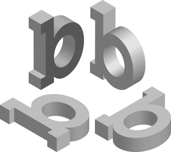Carta Isométrica Plantilla Para Crear Logotipos Emblemas Monogramas Blanco Negro — Vector de stock