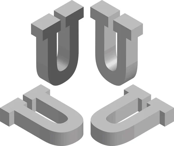 Isometrische Letter Template Voor Het Maken Van Logo Emblemen Monogrammen — Stockvector