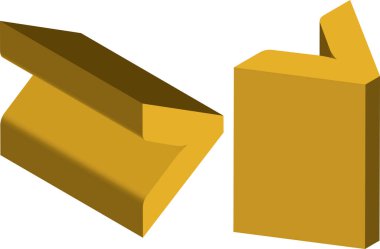 Isometric sembolü. Logolar, amblemler, monogramlar yaratmak için bir şablon. Siyah ve beyaz. 3B sanat sembolü illüstrasyonu