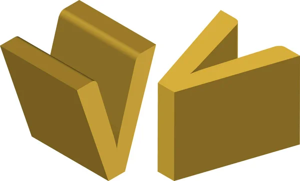 Carta Isométrica Modelo Para Criação Logotipos Emblemas Monogramas Preto Branco — Vetor de Stock