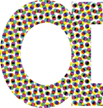 Renkli yarım ton yazı tipi tasarımı Bir vektör illüstrasyonuName