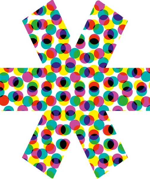 Colorful Halftone Font Design Symbol Vector Illustration — Image vectorielle