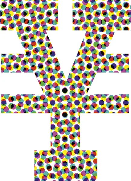 Colorful Halftone Font Design Symbol Vector Illustration — 图库矢量图片