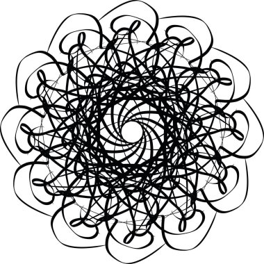 Çarpıtılmış Sketch Soyut Şekil Vektörü İllüstrasyonu