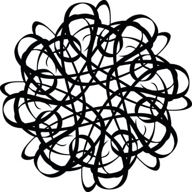 Çarpıtılmış Sketch Soyut Şekil Vektörü İllüstrasyonu