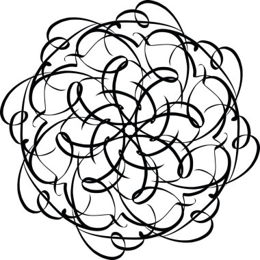 Çarpıtılmış Sketch Soyut Şekil Vektörü İllüstrasyonu