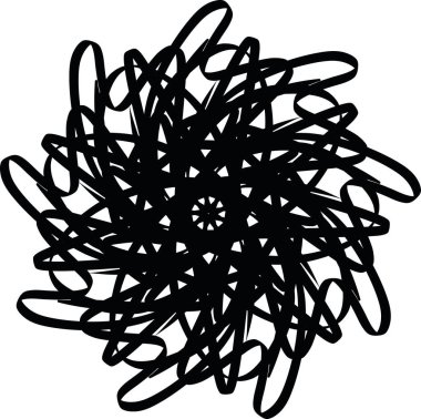 Çarpıtılmış Sketch Soyut Şekil Vektörü İllüstrasyonu