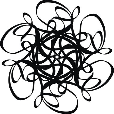 Çarpıtılmış Sketch Soyut Şekil Vektörü İllüstrasyonu