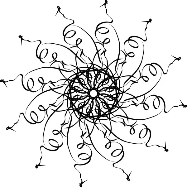 Schizzo Distorto Irradiante Forma Astratta Illustrazione Vettoriale — Vettoriale Stock