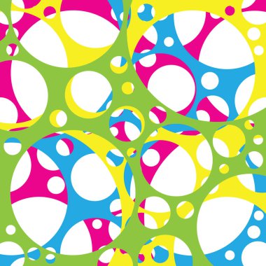 Soyut bir kompozisyon Vektör İllüstrasyonunda daire ve baloncuklu yapı