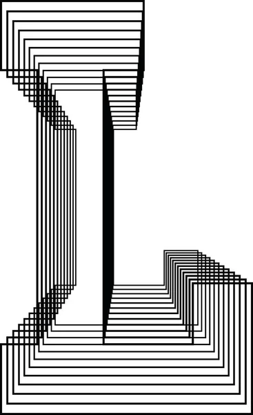 Letter Γραμμή Logo Εικονίδιο Σχεδιασμός Διάνυσμα Εικονογράφηση — Διανυσματικό Αρχείο