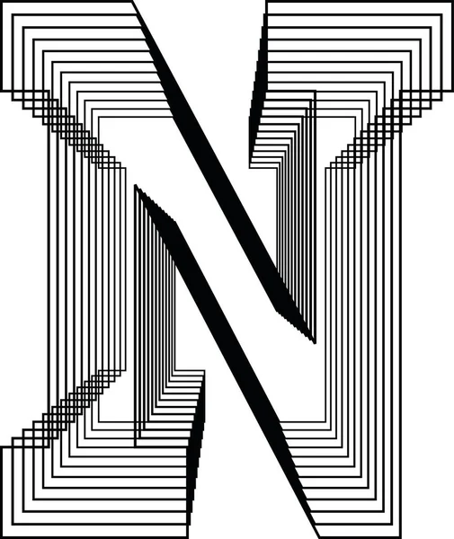 Lettre Ligne Logo Icône Design Illustration Vectorielle — Image vectorielle