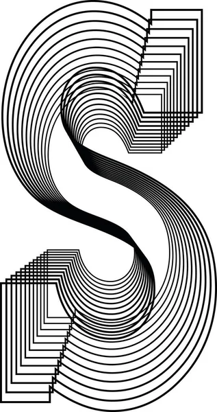 文字のラインロゴアイコンデザイン ベクトルイラスト — ストックベクタ