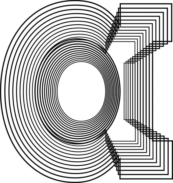 Lettre Line Logo Icon Design Illustration Vectorielle — Image vectorielle