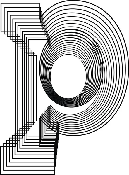 Bokstaven Linje Logotyp Ikon Design Vektor Illustration — Stock vektor