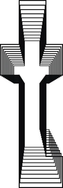 Lettera Linea Logo Icona Design Illustrazione Vettoriale — Vettoriale Stock
