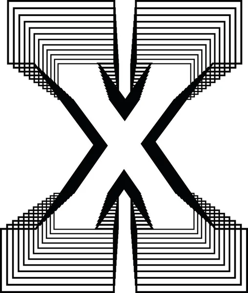 Lettre Ligne Logo Icône Design Illustration Vectorielle — Image vectorielle
