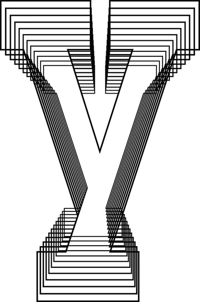 Návrh Ikon Čáry Písmene Vektorová Ilustrace — Stockový vektor