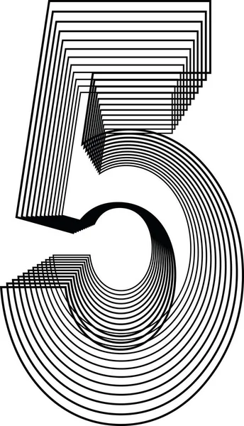 Número Linha Logo Icon Design Ilustração Vetorial —  Vetores de Stock
