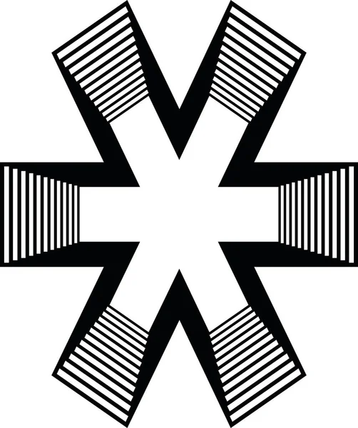 Conception Icône Logo Ligne Astérisque Illustration Vectorielle — Image vectorielle