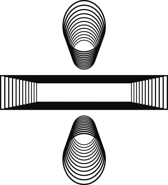 Teckensnitt Symbol Linje Logotyp Ikon Design Vektor Illustration — Stock vektor