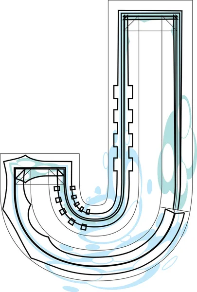 Lettera Illustrazione Carattere — Vettoriale Stock