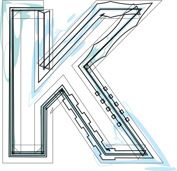 Lettertype Illustratie Alfabet — Stockvector