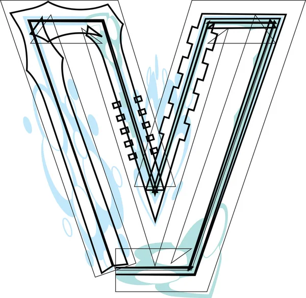 Písmo Ilustrace Písmeno — Stockový vektor