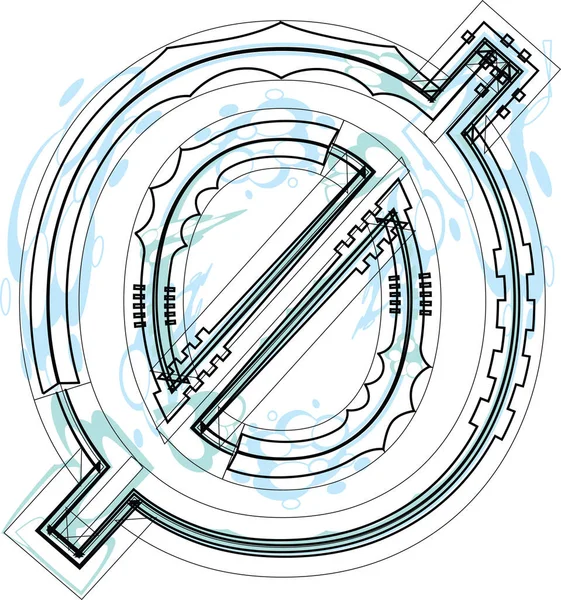 Betűtípus Illusztráció Száma — Stock Vector