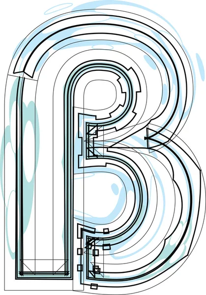 Abstract Font Symbol Vector Illustration — ストックベクタ