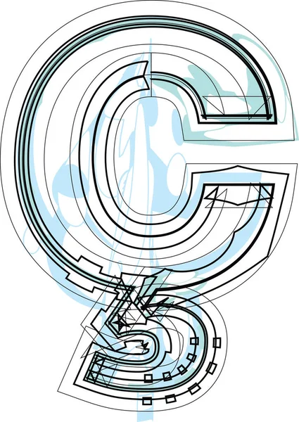 Abstract Font Symbol Vector Illustration — ストックベクタ