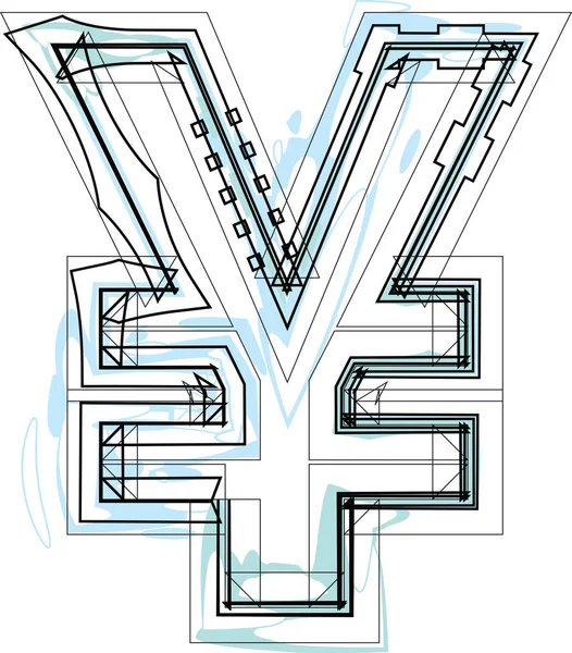 Illustration Vectorielle Abstraite Symbole Police — Image vectorielle