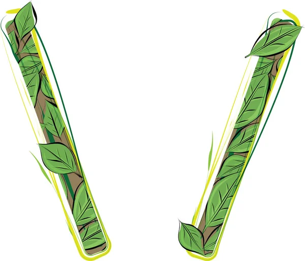 Рисунок Вектора Рисунка Зеленого Листа — стоковый вектор