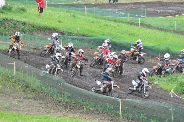 Russische kampioenschap motorcross motorfietsen en ATV 's — Stockfoto