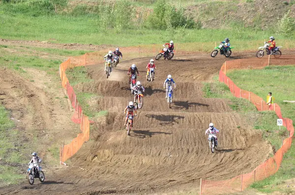 Campeonato Rusia Motocross Motocicletas Vehículos Todo Terreno — Foto de Stock