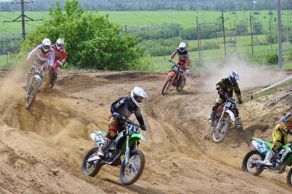 Russian Championship of Motocross among motorcycles and ATVs — Stock Photo, Image