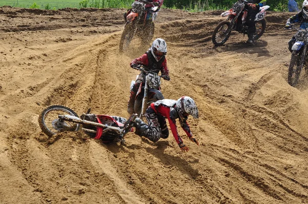 Najazd Trofeum Biegi Mistrzostw Rosji Wśród Terenowych Quadów Motocykli — Zdjęcie stockowe