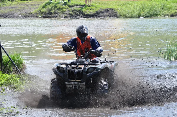 Russian championship trophy raid among ATVs and motorcycles — Stock Photo, Image