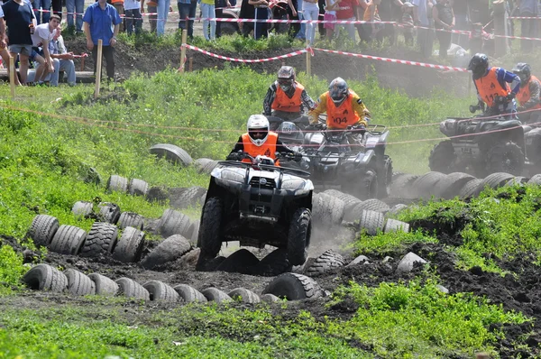 Russian championship trophy raid among ATVs and motorcycles — Stock Photo, Image