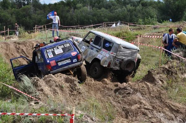 Najazd trofeum Mistrzostw Rosji wśród terenowych, quadów i motocykli — Zdjęcie stockowe