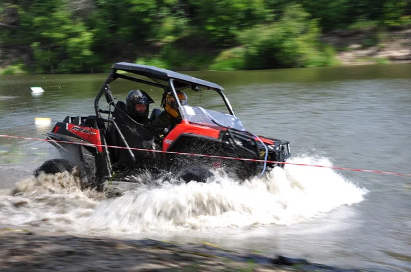 Russian championship trophy raid among SUVs, ATVs and motorcycles. — Stock Photo, Image