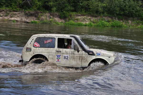 Russian championship trophy raid among ATVs and motorcycles — Stock Photo, Image