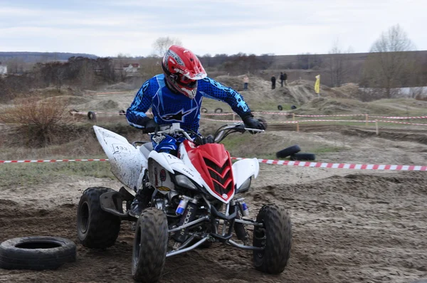 Russian Championship of Motocross among motorcycles and ATVs — Stock Photo, Image