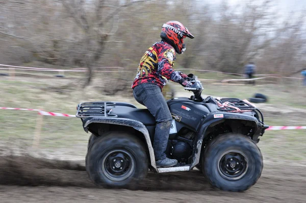 ロシア選手権モトクロス オートバイおよび atvs の間での — ストック写真