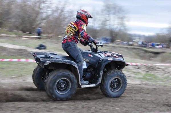 Russian Championship of Motocross among motorcycles and ATVs — Stock Photo, Image