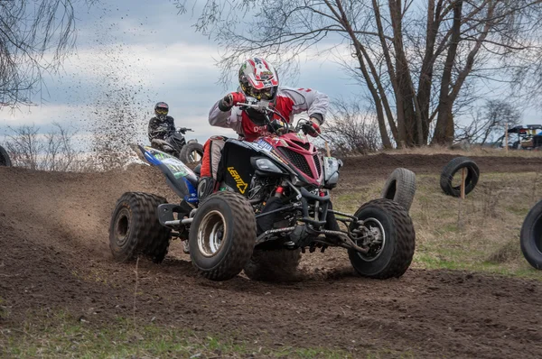 Ryska mästerskapet av motocross bland motorcyklar och ATV — Stockfoto