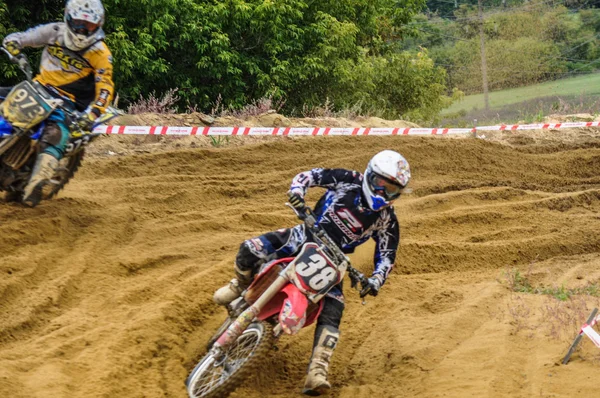 Russian Championship of Motocross among motorcycles and ATVs — Stock Photo, Image